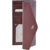 Vegetable Tanned Note, Coin & 8 Card Envelope Purse Chestnut : V-63