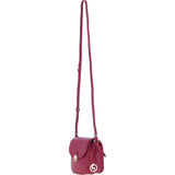 Ashwood Elegant Leather Crossbody Bag with Twist Lock Raspberry: Y-52