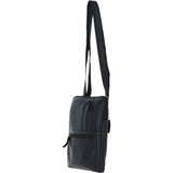 Real Leather Messenger Bag with Multiple Pockets Black: MOSCOW