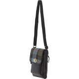 Ashwood Leather & Harris Tweed® Cloth Twist Lock Crossbody Bag Brown/Mcload: TW-31-01-BM