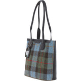 Ashwood Leather & Harris Tweed® Cloth Genuine Leather Shoulder Bag Brown/Mcload: TW-23-01-BM