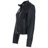 Leather Jacket Black: NANCY