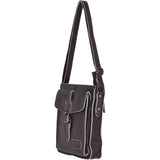 A4 Leather Messenger Bag Brown : JP Body Bag