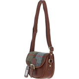 Ashwood Leather & Harris Tweed® Cloth Saddle Bag Tan/Mcload: TW-26-02-TM