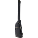 Ashwood Three Pocket Leather Sling Bag Black : k-43