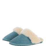 Women's Classic  Suede Sheepskin Slippers Powder Blue: FEN-LADIES SLIPPERS