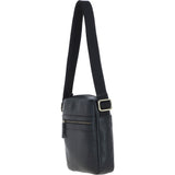 Gabicci Men's Leather Messenger Bag Black: GB-64958