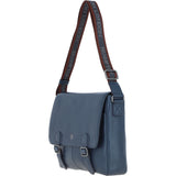 Brampton Leather Men's Emissary Messenger Bag Navy: 64403
