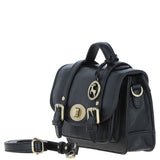Stylish Ashwood Leather Medium Satchel Bag Black: Y-62