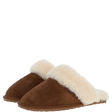 Women's Classic Suede Sheepskin Slippers Chestnut: Pippa