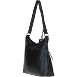 Chic Leather Shoulder Bag & Secure Zip Closure Black: Antrim