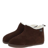 Fenland Classic Suede Sheepskin  Bootie Slippers Brown: MENS BOOTY