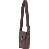 Ashwood Leather Men's Buckle Crossbody Bag Chestnut: S-60
