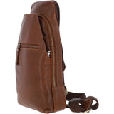 Michigan Leather Three Pocket Sling Bag Cognac: M-53