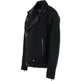 Brampton London Men’s Slim Fit  Real Leather Biker Jacket Black: BLM-191