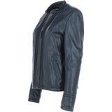 Leather Jacket Navy/nap: AWL-710