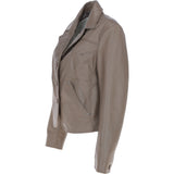 Ashwood Leather Short Blazer Jacket Biscuit : Awl 1676