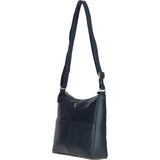 Ashwood Ladies Leather Shoulder Bag Navy: AJ4