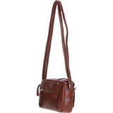Leather Crossbody Bag with Adjustable Strap Cognac: Audrey