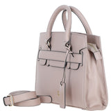 Ashwood Leather Handbag with Detachable Crossbody Strap Beige: 64747
