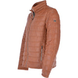 Trapper Leather Jacket Cognac: Massimo