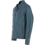 Leather Biker Jacket Grey: BR ROCK 2