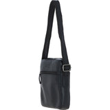 Real Leather Messenger Bag Black: LISBON