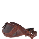 Vintage Leather Travel Waist Bag Tan: Ed