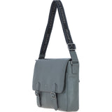 Brampton Leather Men's Emissary Messenger Bag Grey: 64403