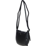 Elegant Leather Crossbody Bag Black: Galway