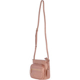 Small Compact Leather Crossbody Bag Rose Gold - 62662