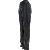 Women's Leather Hipster Trousers Black: DP 251