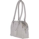 Crocodile Print Long Handled Three Section Tote Bag Grey Croc – 62730