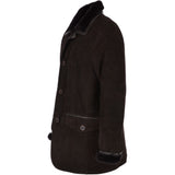 Mens  Sheepskin Coat Brown/snu: KE-183