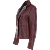 Ashwood Leather Women's Two Button Oxblood Blazer: 10157