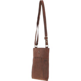 Esquire Vintage Leather Crossbody Bag Mud/brown: ELA 1494