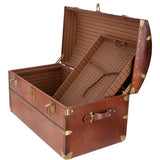 The Bridge Vintage Large Italian Vegetable Tanned  Leather Trunk Brown: 0088424 01