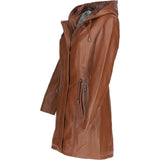 Stylish Ashwood Leather Ladies Three Quarter Jacket Tan: Emilia