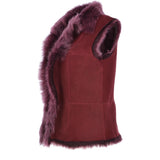 Reversible Toscana Suede Leather Gilet Burgandy: KB-42