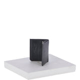 Cow Waxy Leather Classic 6 Card Bill-Fold  Wallet Black : 1556