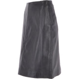 Women's Leather Pencil Skirt  Black : V2 Knee