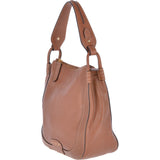 The Bridge Full Grain Italian Leather Hobo Bag Havana Gold - 040735 1P 2C NH