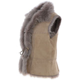 Reversible Toscana Suede Leather Gilet Mouse Tt: KB-42
