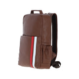 Gabicci Leather Backpack with Striped Front Detail Tan: GB-64954