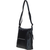 Versatile Leather Shoulder Bag Black: Bondoran
