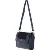 Natural Hair On Hide Medium Cross Body Bag Navy – 61410