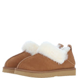 Fenland Ladies Sheepskin Shoes Tan: petra-shoes