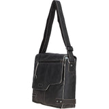 Men's Leather Messenger Bag Brown : 8353