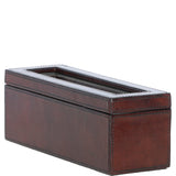 Ashwood Leather's Premium Triple Watch Case with See-Through Lid Chestnut: LF-105