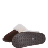 Classic Ladies Suede Sheepskin Slippers Brown